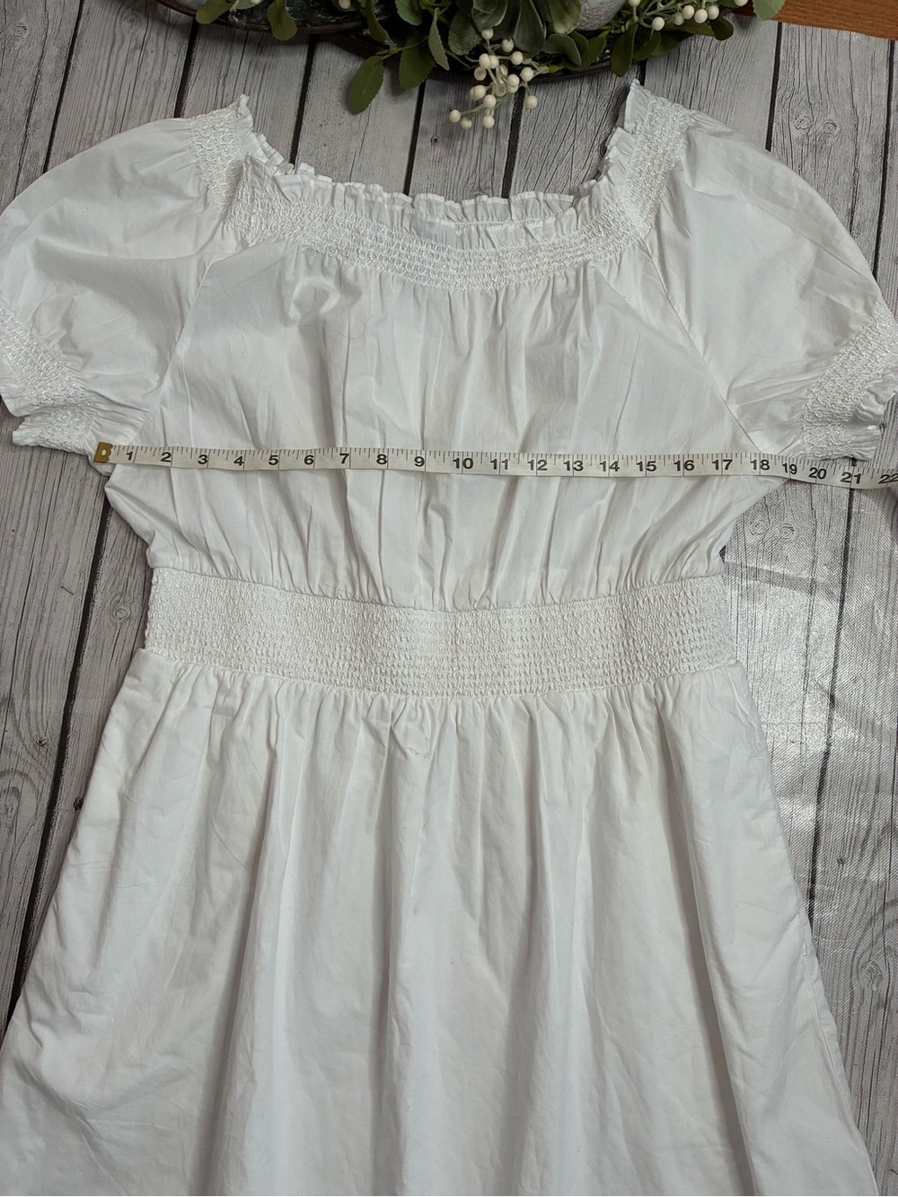 NWT/ J.Crew Smocked Puff-Sleeve Mini Dress - Picture 3 of 13